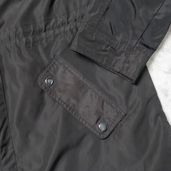 Ralph Lauren Black Silver Windbreaker Light Jacket Hoodie Womens Size M - Picture 15 of 15